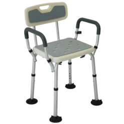 SILLA DUCHA CON DESCANSABRAZO Y RESPALDO